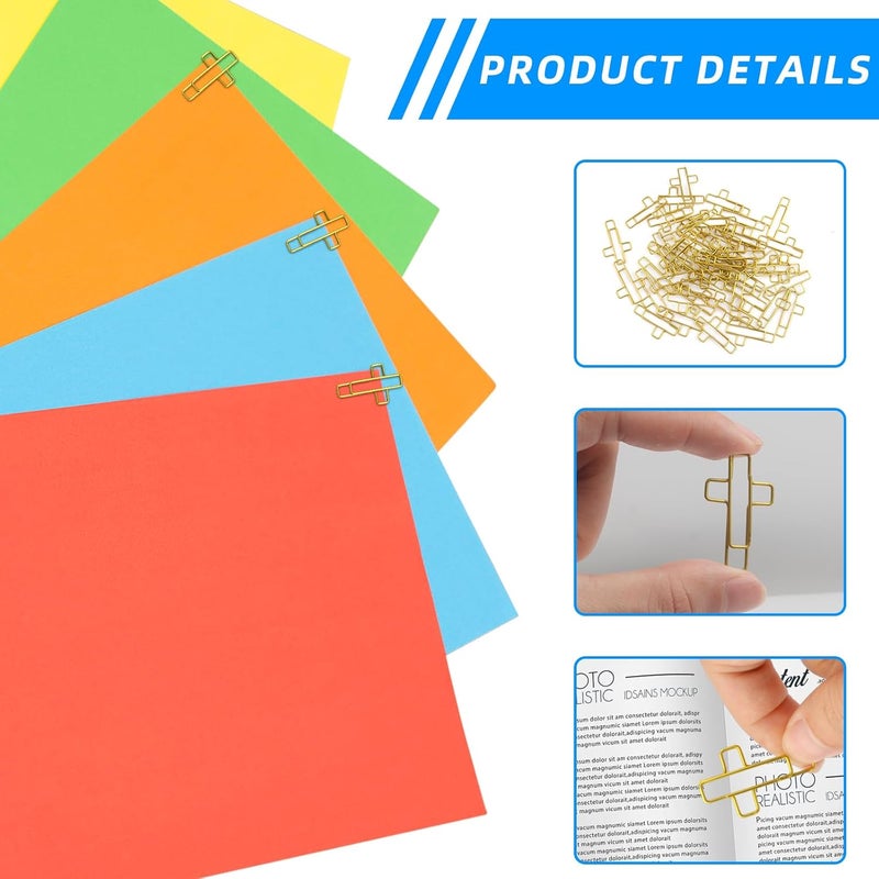 Notoke 50 PCS Gold Cross Paper Clips Bible Paper Clips - Versatile Bible Study Supplies for Christian Office and Home, Also Great as Journaling Papers Clip and Bookmarks - Image 3